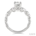 1/3 Ctw Diamond Semi-mount Engagement Ring in 14K White Gold