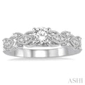 1/5 Ctw Diamond Semi-mount Engagement Ring in 14K White Gold