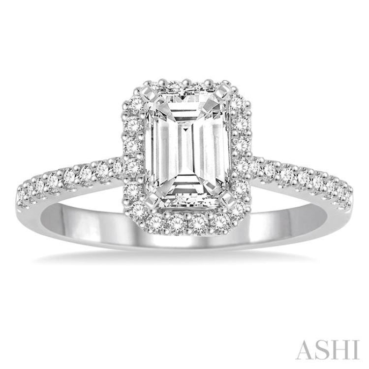 1/3 Ctw Diamond Semi-mount Engagement Ring in 14K White Gold