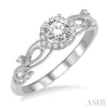 1/10 Ctw Diamond Semi-mount Engagement Ring in 14K White Gold