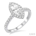 1/3 Ctw Diamond Semi-mount Engagement Ring in 14K White Gold