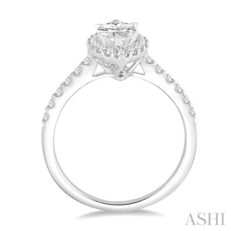 1/3 Ctw Diamond Semi-mount Engagement Ring in 14K White Gold