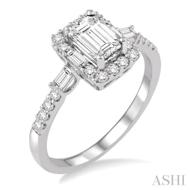 1/2 Ctw Diamond Semi-mount Engagement Ring in 14K White Gold