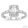 1/2 Ctw Diamond Semi-mount Engagement Ring in 14K White Gold