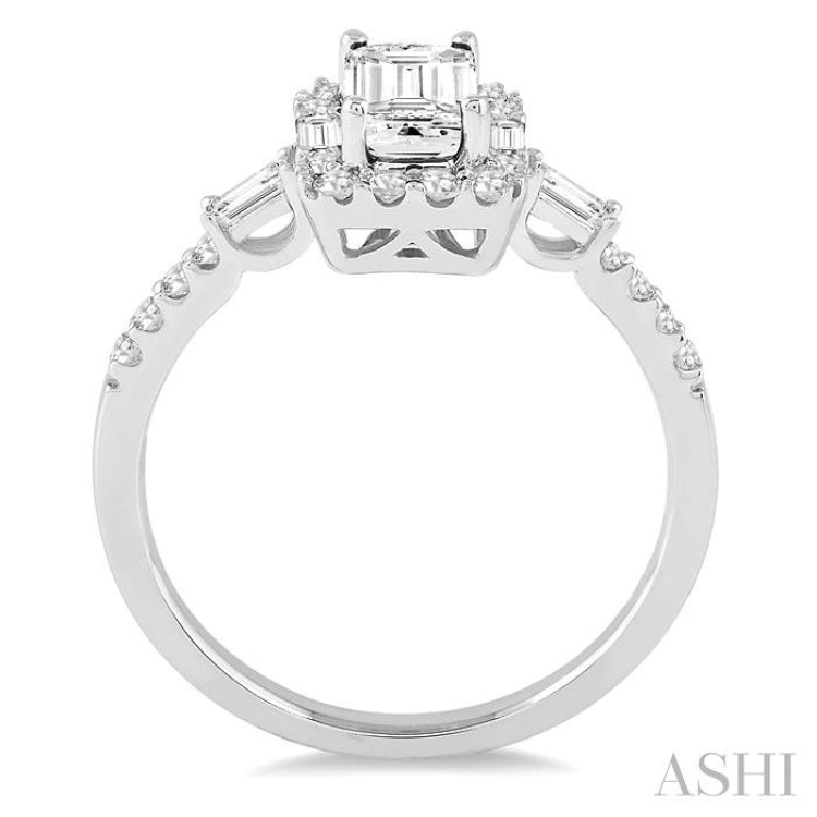 1/2 Ctw Diamond Semi-mount Engagement Ring in 14K White Gold