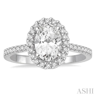 1/4 Ctw Diamond Semi-mount Engagement Ring in 14K White Gold