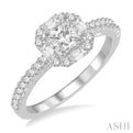 1/2 Ctw Diamond Semi-mount Engagement Ring in 14K White Gold