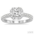 1/2 Ctw Diamond Semi-mount Engagement Ring in 14K White Gold