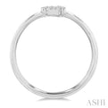 1/20 Ctw Initial 'A' Round Cut Diamond FAshion Ring in 10K White Gold