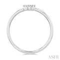 1/20 Ctw Initial 'C' Round Cut Diamond Fashion Ring in 10K White Gold