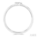 1/20 Ctw Initial 'J' Round Cut Diamond FAshion Ring in 10K White Gold