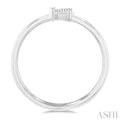 1/20 Ctw Initial 'K' Round Cut Diamond FAshion Ring in 10K White Gold