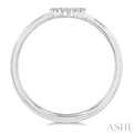 1/20 Ctw Initial 'Q' Round Cut Diamond FAshion Ring in 10K White Gold