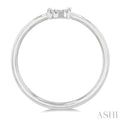 1/20 Ctw Initial 'U' Round Cut Diamond FAshion Ring in 10K White Gold