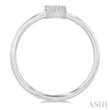 1/20 Ctw Initial 'Z' Round Cut Diamond Fashion Ring in 10K White Gold