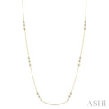 3/4 Ctw Round Cut Diamond Station Necklace in 14K Yellow Gold