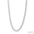 15 ctw Round Cut Diamond Tennis Necklace in 14K White Gold