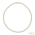 15 ctw Round Cut Diamond Tennis Necklace in 14K Yellow Gold