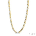 15 ctw Round Cut Diamond Tennis Necklace in 14K Yellow Gold