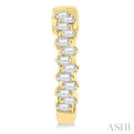 1/3 ctw Petite Scatter Baguette Cut Diamond FAshion Huggies in 10K Yellow Gold