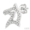 1/6 ctw Petite Horse Head Round Cut Diamond FAshion Stud Earring in 10K White Gold