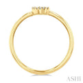 1/20 Ctw Initial 'C' Round Cut Diamond FAshion Ring in 10K Yellow Gold