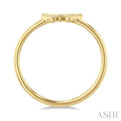 1/20 Ctw Initial 'W' Round Cut Diamond FAshion Ring in 10K Yellow Gold