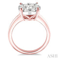 2 Ctw Lovebright Round Cut Diamond Ring in 14K Rose and White Gold