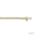 2 Ctw Tri-Prong Round Cut Diamond Bracelet in 14K Yellow Gold