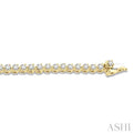 3 Ctw Tri-Prong Round Cut Diamond Bracelet in 14K Yellow Gold