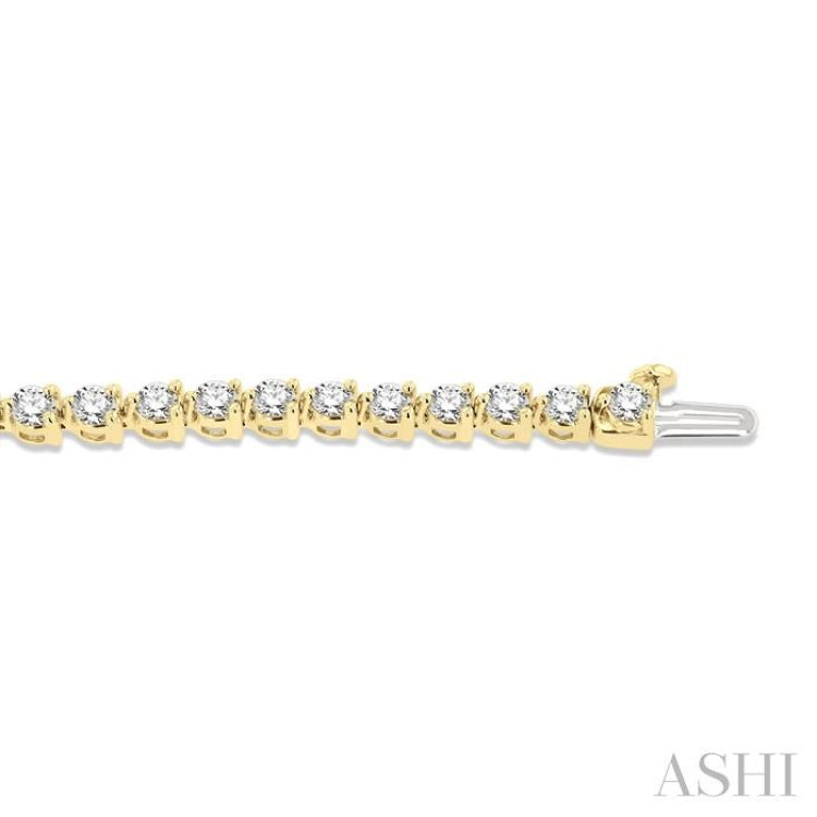 5.00CT RDDM 3 PRONG BRACELET YG 14K-G*