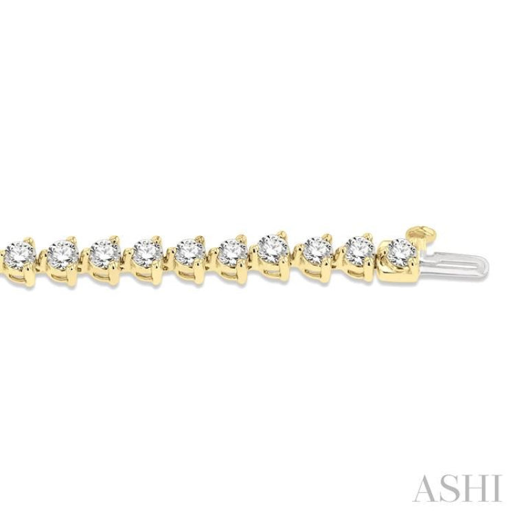 6.00CT RDDM 3 PRONG BRACELET YG 14K-G*