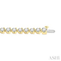 7 Ctw Tri-Prong Round Cut Diamond Bracelet in 14K Yellow Gold