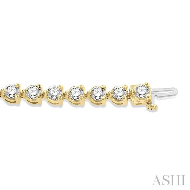 9.00CT RDDM 3 PRONG BRACELET YG 14K-G*