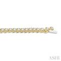 3 Ctw Round Cut Diamond Tennis Bracelet in 14K Yellow Gold