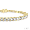 5 Ctw Round Cut Diamond Tennis Bracelet in 14K Yellow Gold