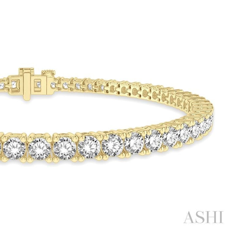 5 Ctw Round Cut Diamond Tennis Bracelet in 14K Yellow Gold