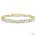 8 Ctw Round Cut Diamond Tennis Bracelet in 14K Yellow Gold