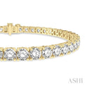 10 Ctw Round Cut Diamond Tennis Bracelet in 14K Yellow Gold