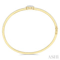 1 ctw Round Shape Lovebright Round Cut Diamond Stackable Bangle in 14K Yellow and White Gold