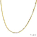 7 Ctw Round Cut Diamond Tennis Necklace in 14K Yellow Gold