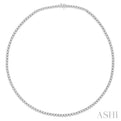 10 ctw Round Cut Diamond Tennis Necklace in 14K White Gold