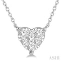 1/4 Ctw Lovebright Diamond Heart Necklace in 14K White Gold