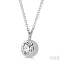 1/2 ctw Round Cut Diamond Necklace in 14K White Gold