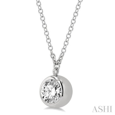 1/2 ctw Round Cut Diamond Necklace in 14K White Gold