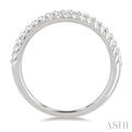 1/5 ctw Rope Border Round Cut Diamond FAshion Band in 14K White Gold