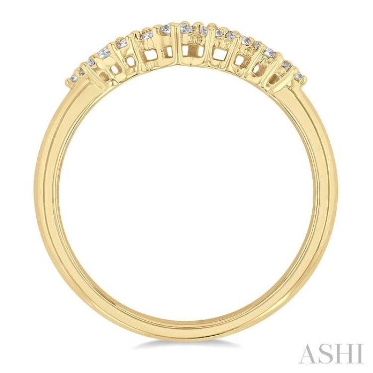 1/4 ctw Scatter Round Cut Diamond FAshion Ring in 14K Yellow Gold