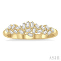 1/4 ctw Scatter Baguette Cut Diamond Fashion Ring in 14K Yellow Gold