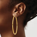 14K Polished 2.5mm Lightweight Tube Hoop Earrings