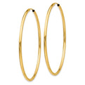 14k Polished Round Endless 2mm Hoop Earrings